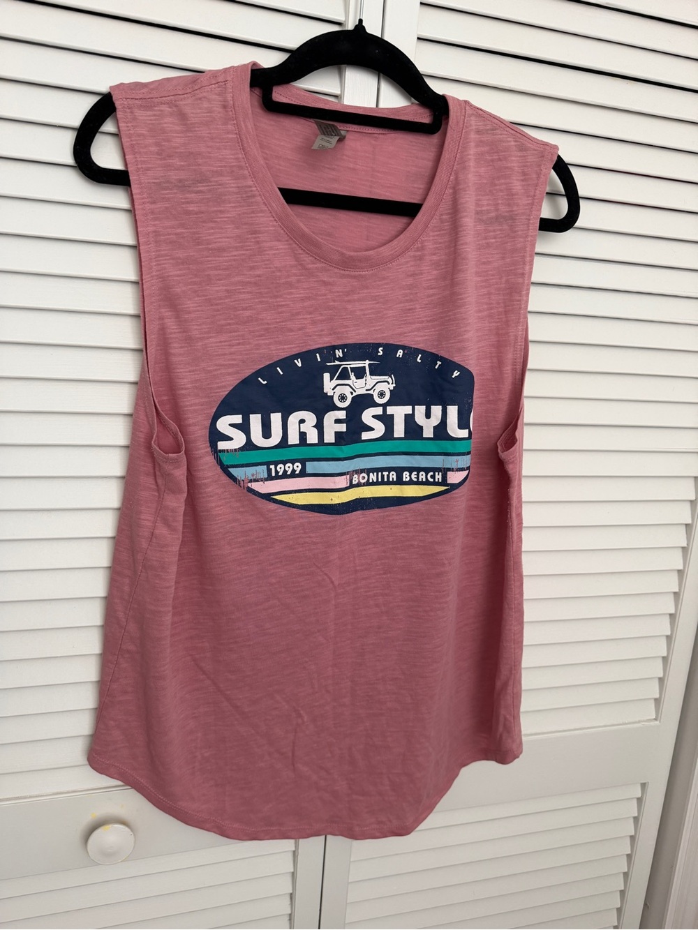 Surf Style Bonita Beach Sleeveless Tank Top - Pink Size XL